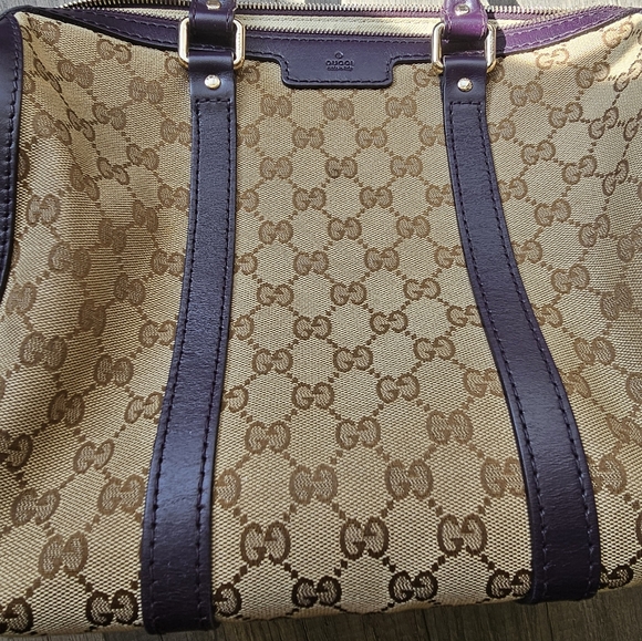 Gucci Monogram Vintage Web Medium Boston Bag - Picture 9 of 16